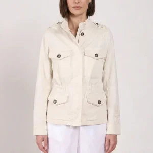 Eva Jacke Damen aus Twill Blumenstickerei