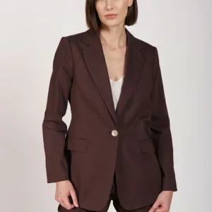 Irene Blazer Damen aus Leinen Viskose Mischgewebe Canvas