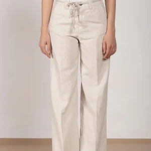 New York Studio Hose Chino Damen aus Baumwoll und Leinen Twill straight fit