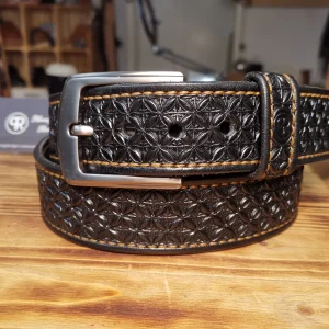 Ledergürtel schwarz Stars High Style, black, 38mm