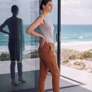 Chile City Hose Cargo Damen aus Stretch-Gabardine slim fit