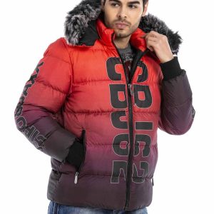 CM190 Herren Winterjacke – mit abnehmbarer Kapuze & funktionalen Details