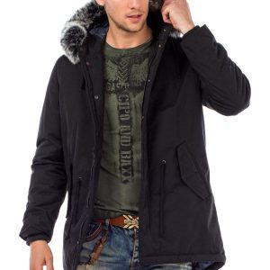 CM150 – Warm, stylisch & mit Fellkapuze in Khaki